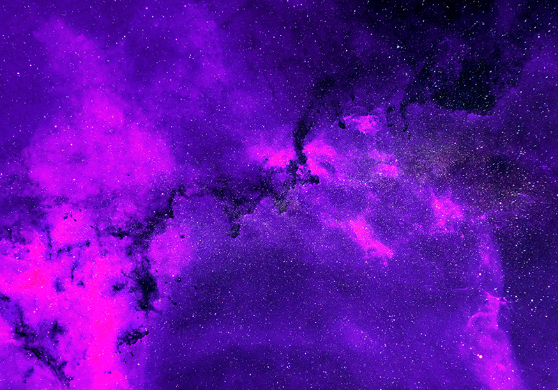 Purpurový vinylový koberec kosmická mlhovina - TenStickers