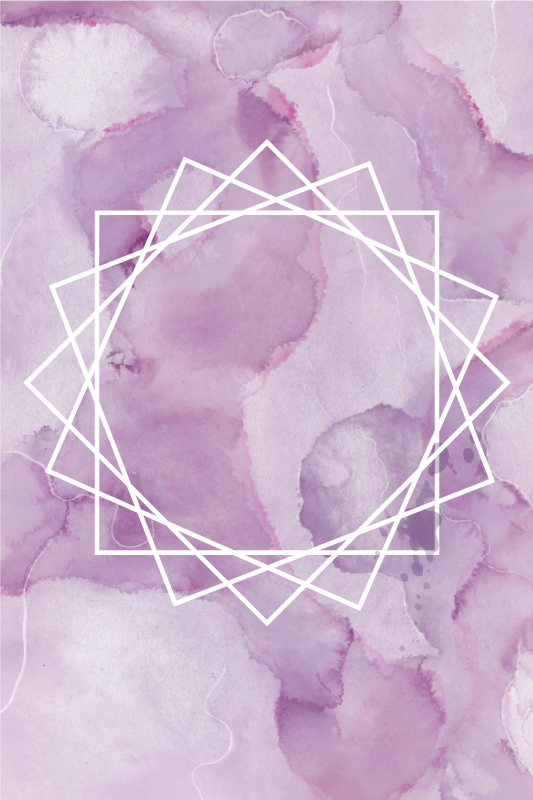 Purpurový vinylový koberec s tmavě fialovým polygonem - TenStickers