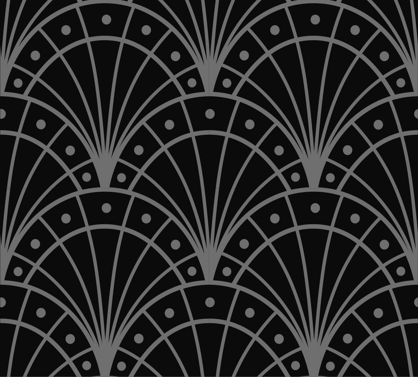Černý vinylový koberec v elegantním art deco stylu - TenStickers