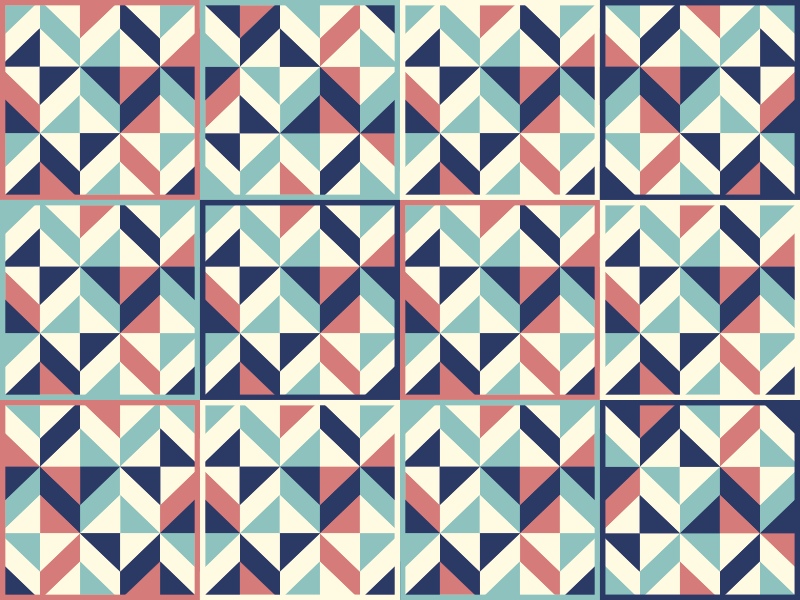 Vícebarevný kosočtverec geometrický vinyl koberec - TenStickers