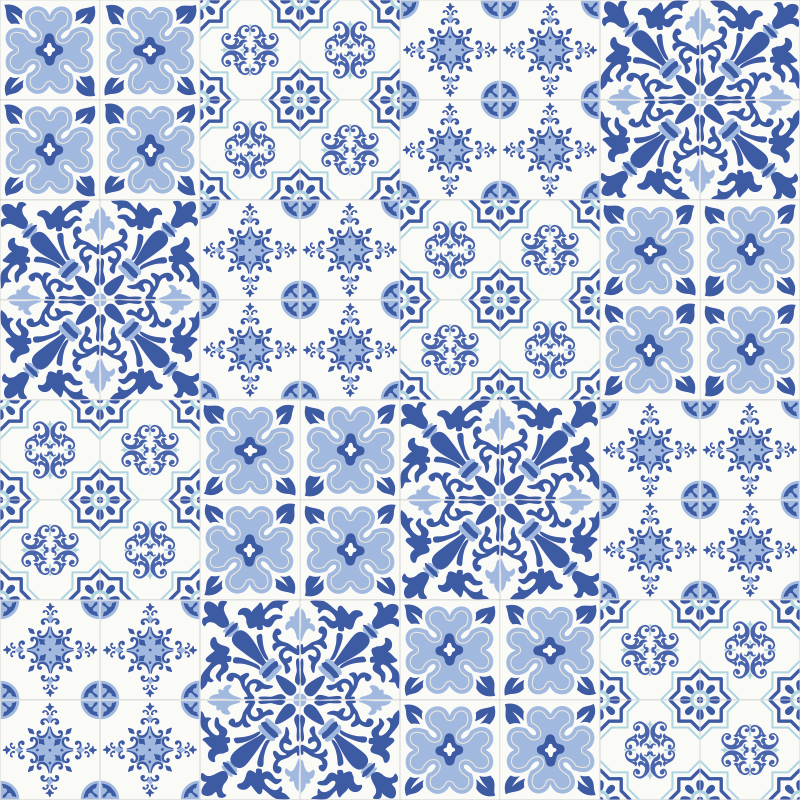 Ohromující portugalské dlaždice vinyl koberec obývací pokoj - TenStickers