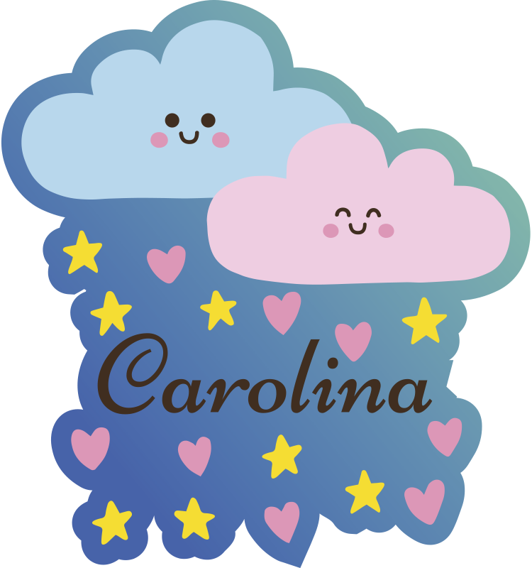 Přizpůsobitelný design s mraky visící vinylový koberec - TenStickers