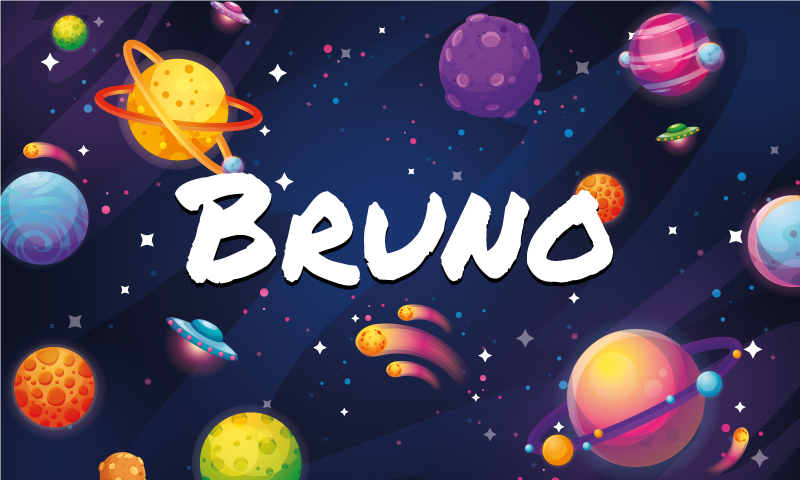 Vesmír a planety vinyl koberec s názvem - TenStickers