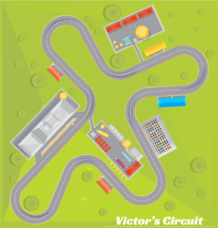 úžasný přizpůsobitelný závodní vinyl koberec - TenStickers