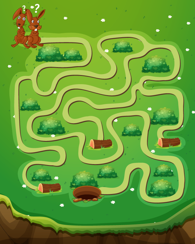 Báječný dětský bludiště hra vinyl koberec - TenStickers