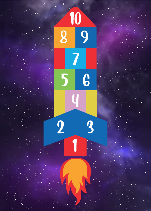 úžasný vinylový koberec ve tvaru pekelné hry - TenStickers