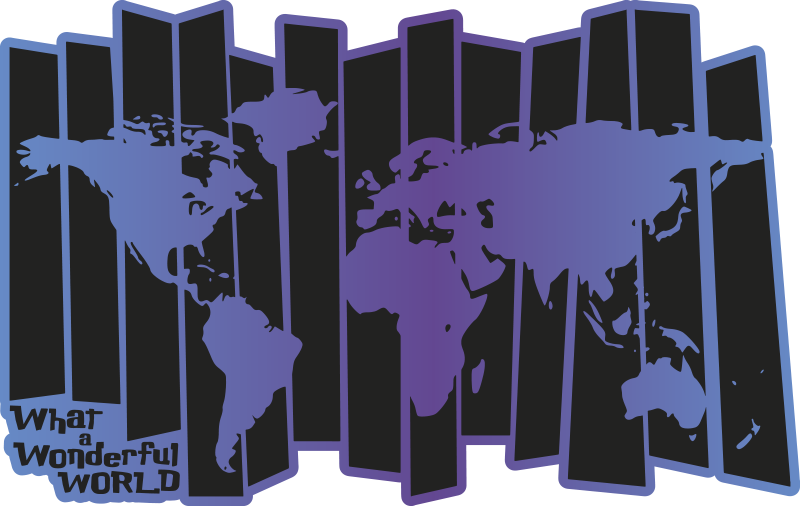 Mapa světa jaký nádherný světový vinylový koberec - TenStickers