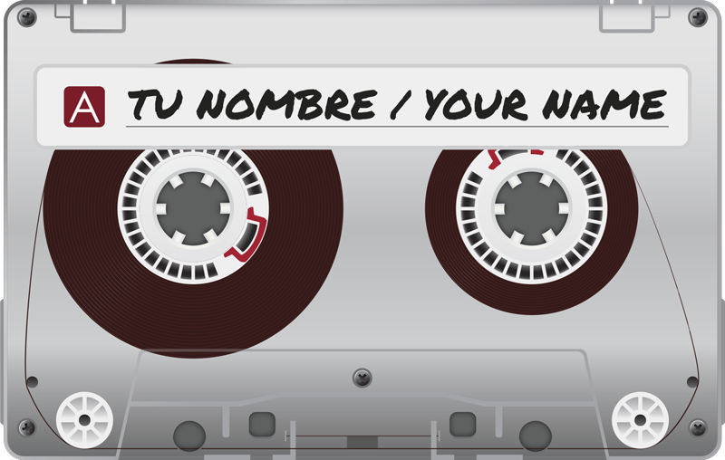 Koberec pvc rádio kazeta s názvem - TenStickers