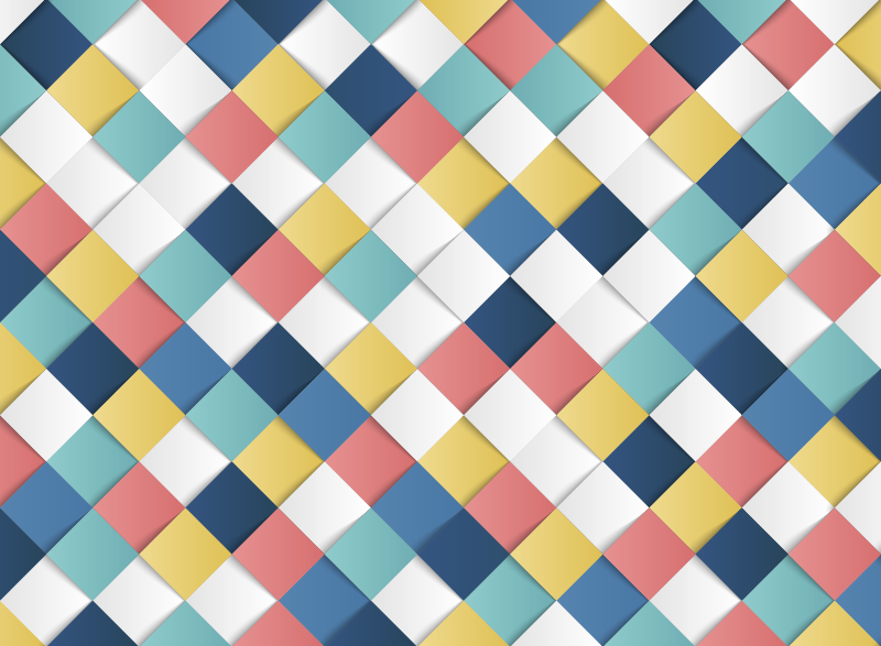 Báječný vinylový koberec z 3d čtverců - TenStickers