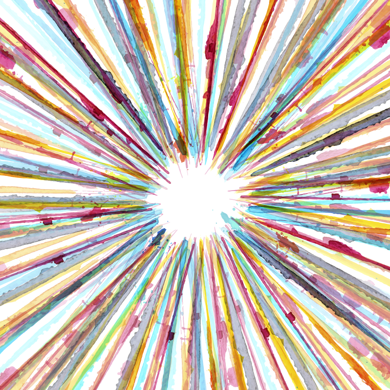 Akvarel pruhovaný vinyl koberec - TenStickers