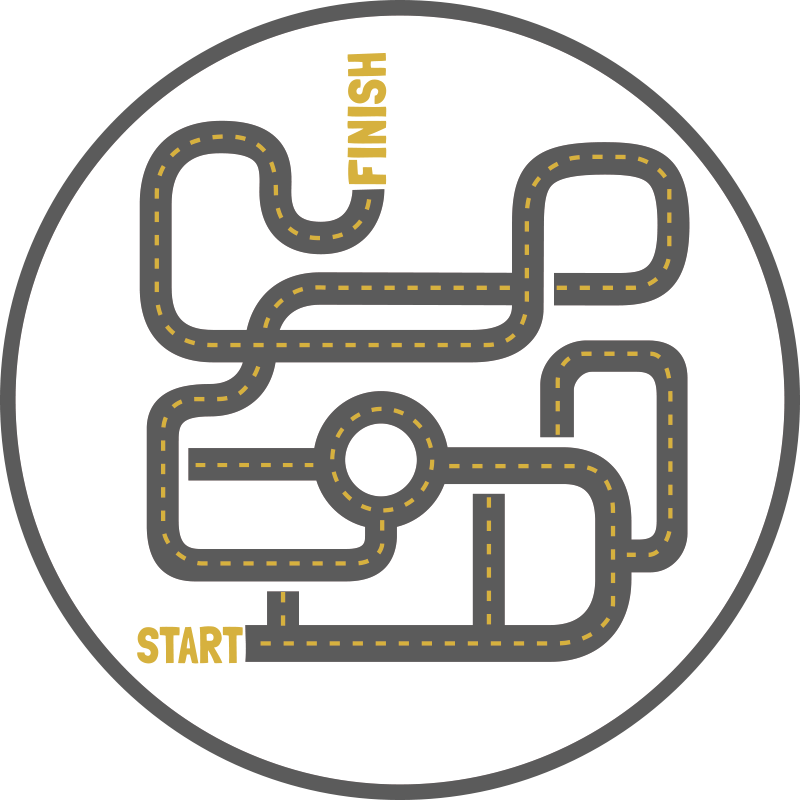 Velkolepý kulatý dětský vinylový koberec s městem - TenStickers