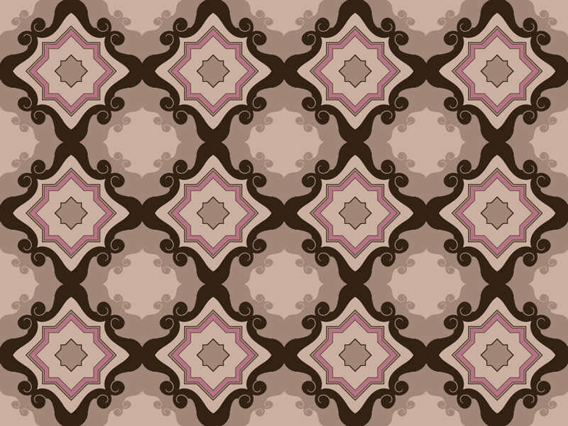 úžasné barokní dlaždice vinobraní vinyl koberec - TenStickers