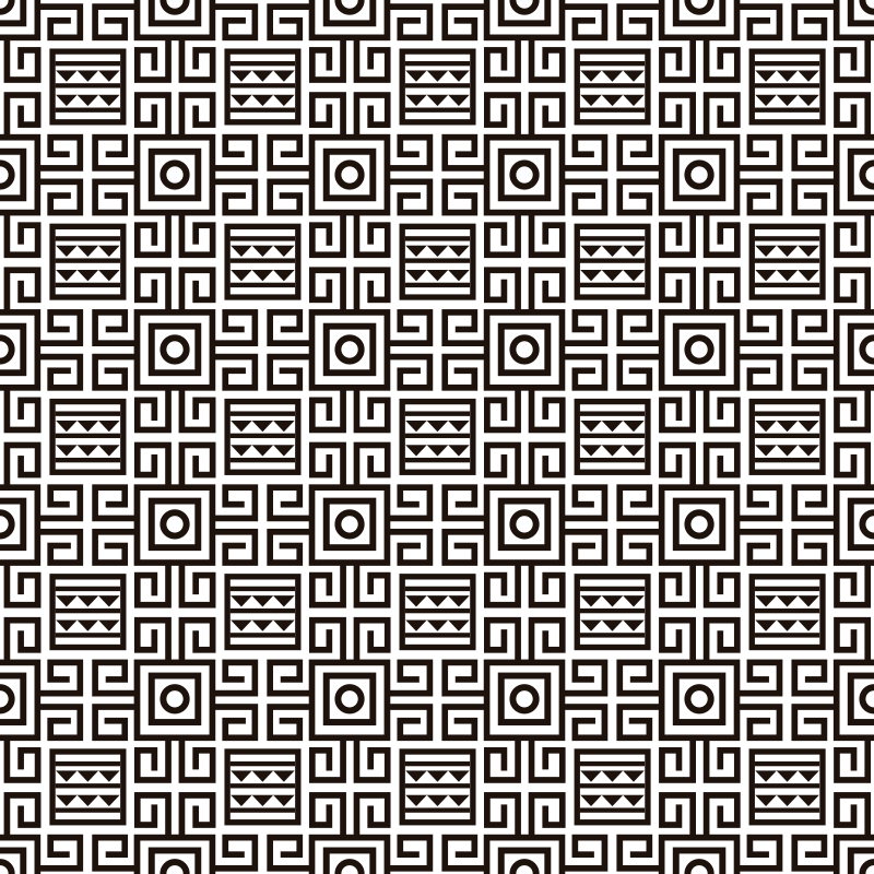 Ohromující černé a bílé etnické vinylové koberce - TenStickers