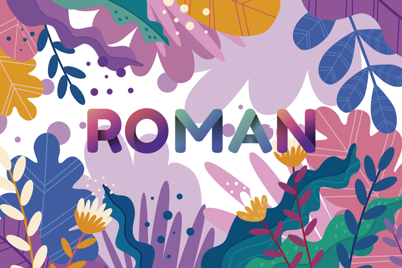 Báječný tropický květinový koberec se jménem - TenStickers