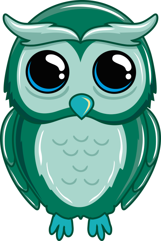 Děti roztomilé sovy zvířecí vinyl koberec - TenStickers