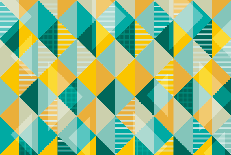 Příběh trojúhelníků geometrický vinyl koberec - TenStickers