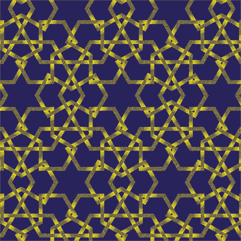 Modro-žluté hvězdy moderní vinyl koberec - TenStickers