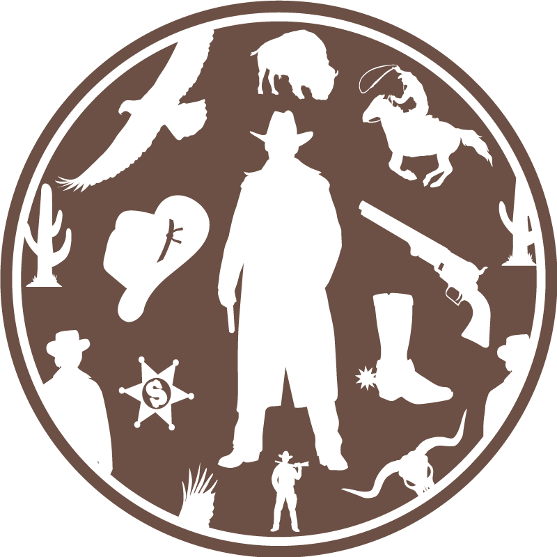 Kovbojská silueta Vinylový koberec pro děti - TenStickers