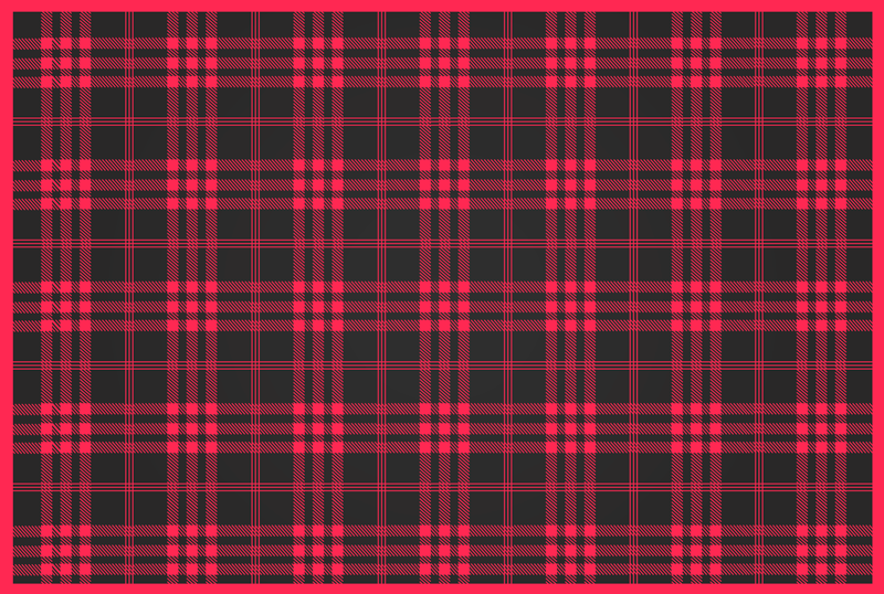 Vánoční tartan vzor pruhy vinyl koberec - TenStickers