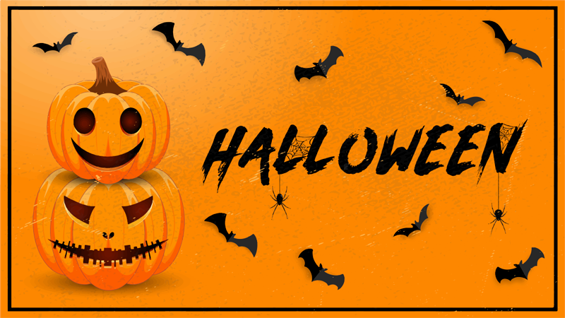 Halloween dýně bat halloween koberečky - TenStickers