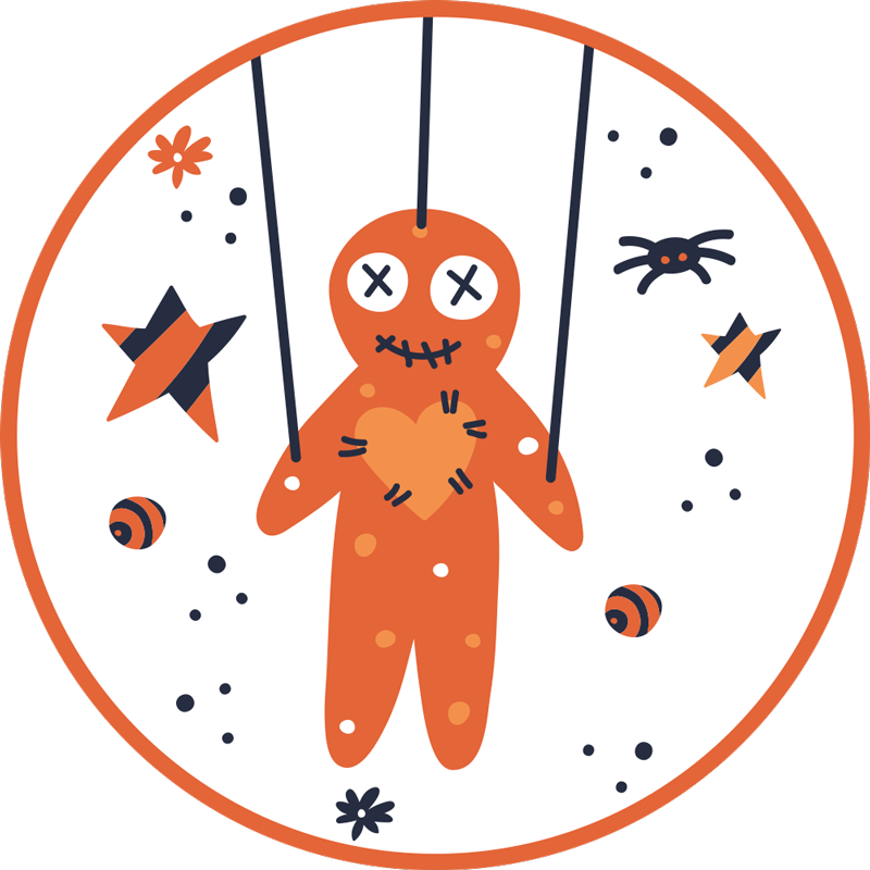 Halloween loutka s úsměvem vinylový koberec do ložnice - TenStickers