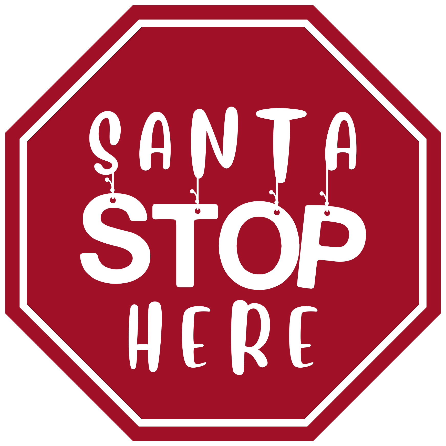 Santa stopka Vinylový koberec Vánoce - TenStickers