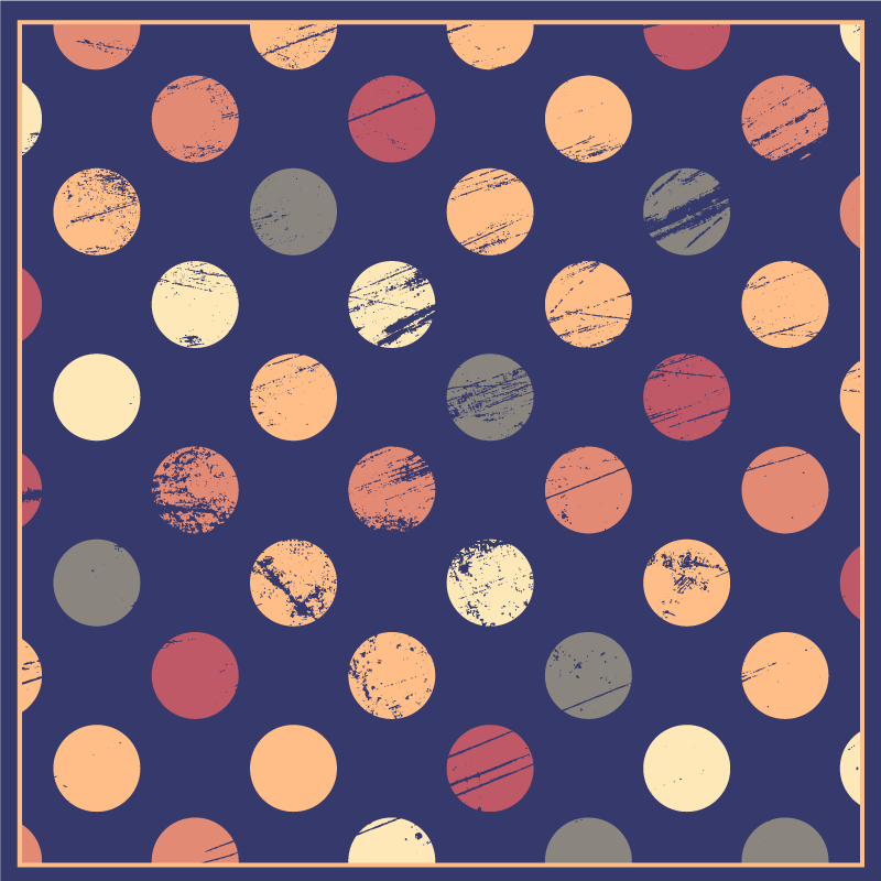 Abstraktní tečkovaný vzor Geometrický vinylový koberec - TenStickers