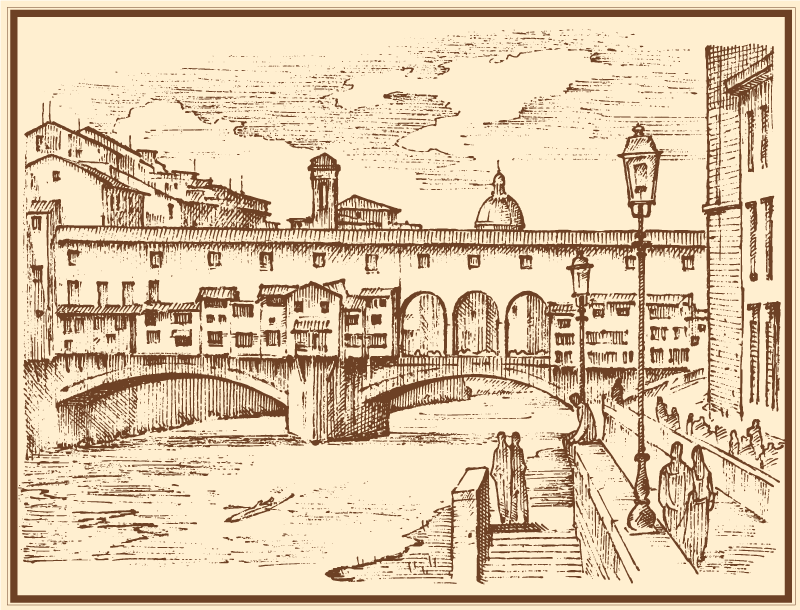 Florencie v itálii koberec do obývacího pokoje - TenStickers