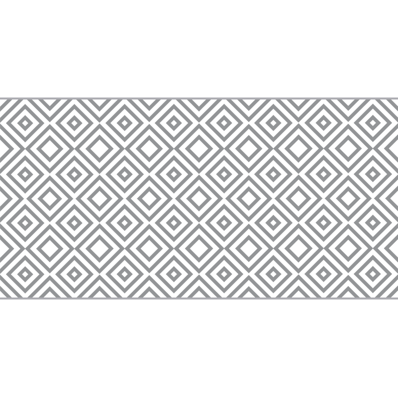 Panoramatický šedý čtverec moderní vinylový koberec - TenStickers