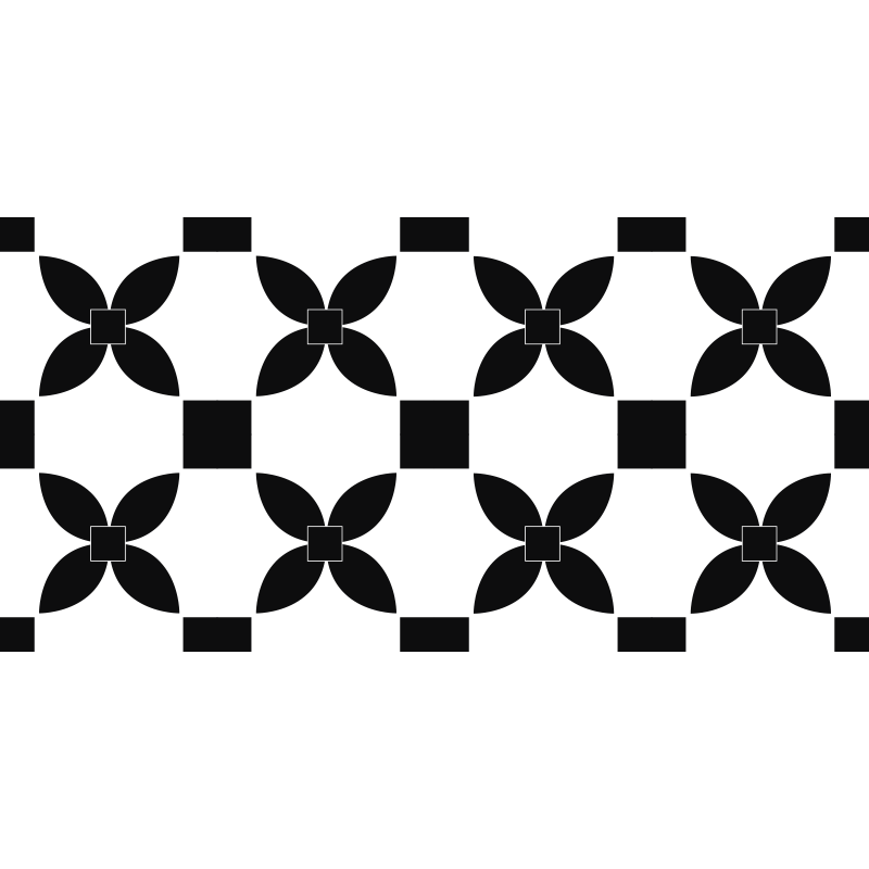 černý tištěný pouliční vinylový koberec černé dlaždice - TenStickers