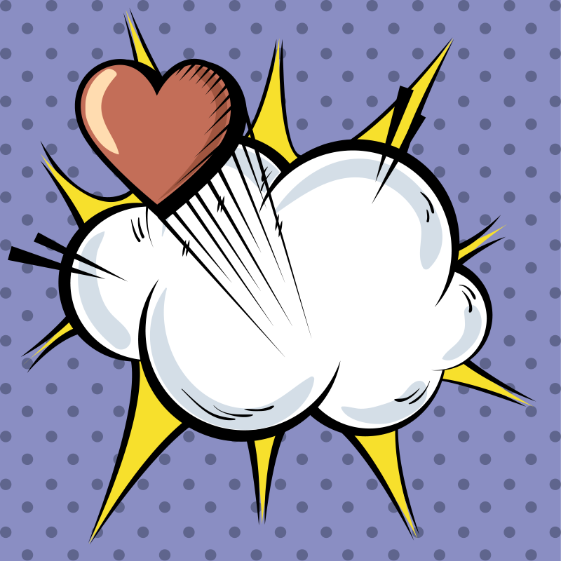 Pop art komiks vintage koberec - TenStickers