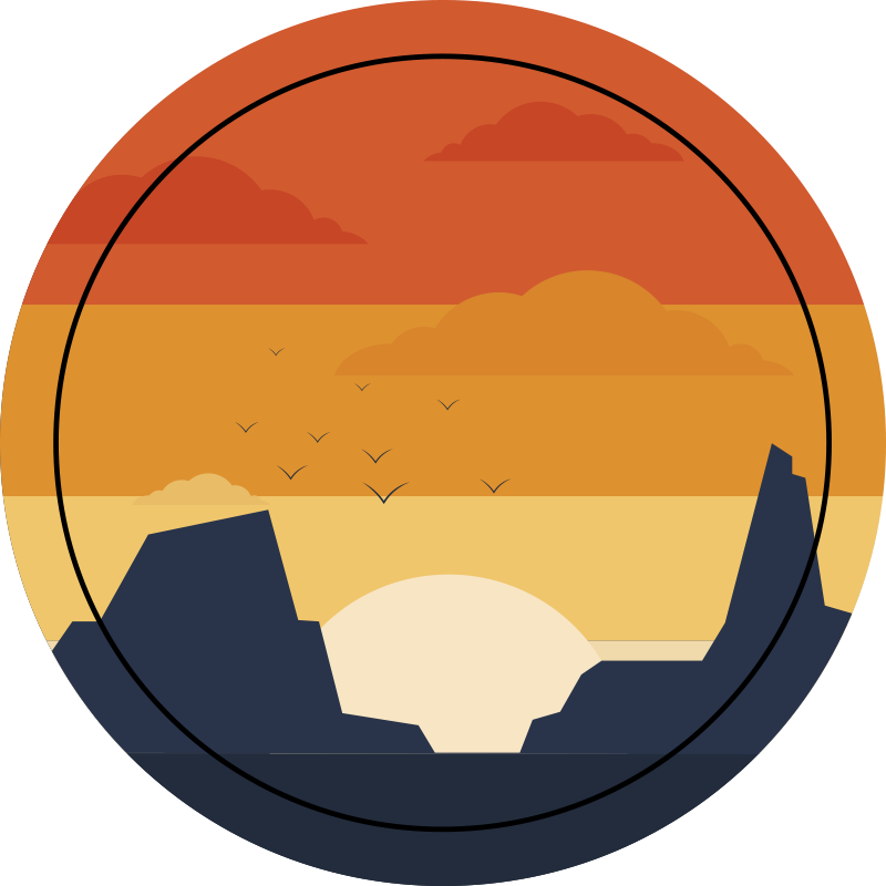 Výhled na vrchol soumraku Přírodní vinylový koberec - TenStickers