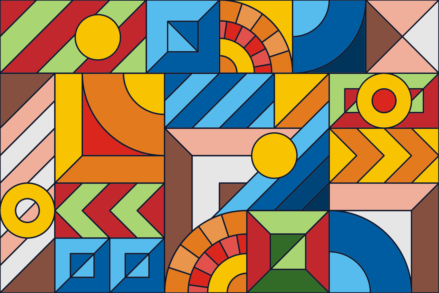 Barevné mozaikové podlahové dlaždice - TenStickers