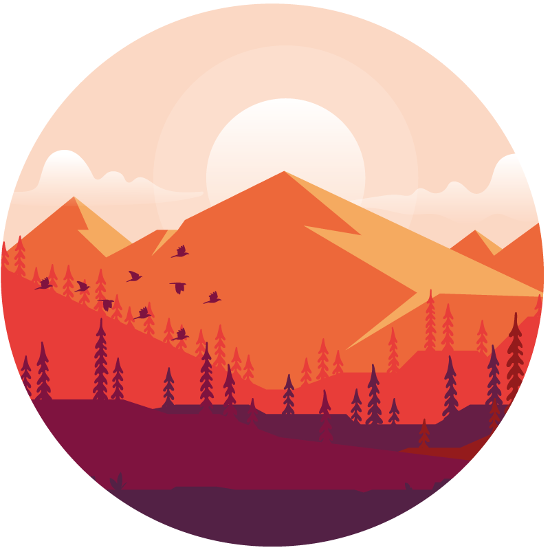 Hornatá krajina Vinylový koberec s texturou - TenStickers