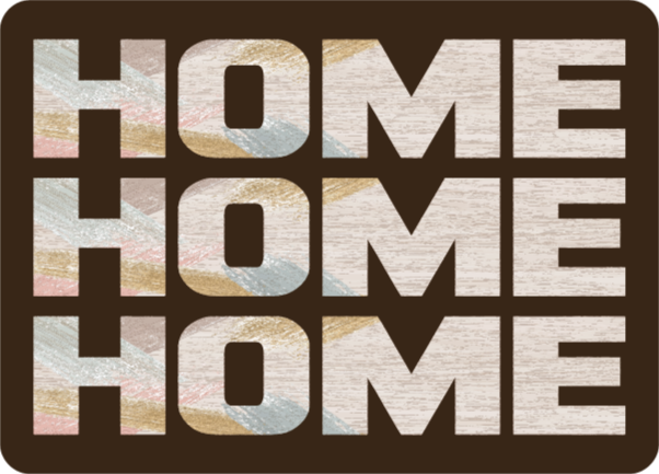 Vítejte doma vchodem Vinylový koberec s frázemi - TenStickers