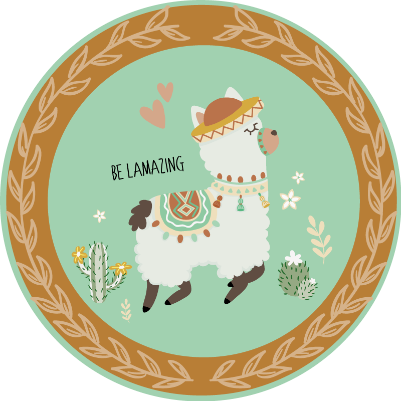Být llamazing zvířecí vinylový koberec - TenStickers