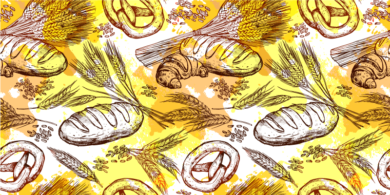 Bakery-Themed Design Vinobraní vinylový koberec - TenStickers