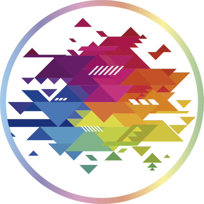 Barevné geometrické tvary Geometrický vinylový koberec - TenStickers