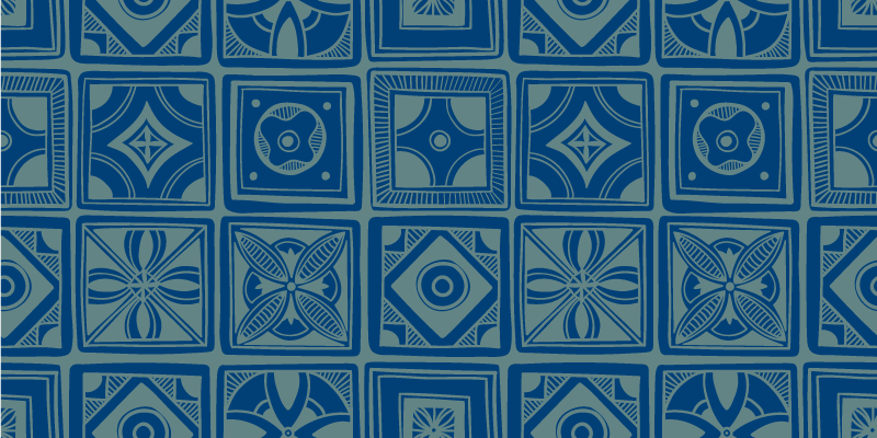 Tři odstíny modré moderní koberec - TenStickers