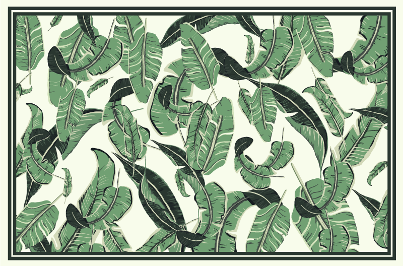 Obří palmové listy květinový koberec - TenStickers