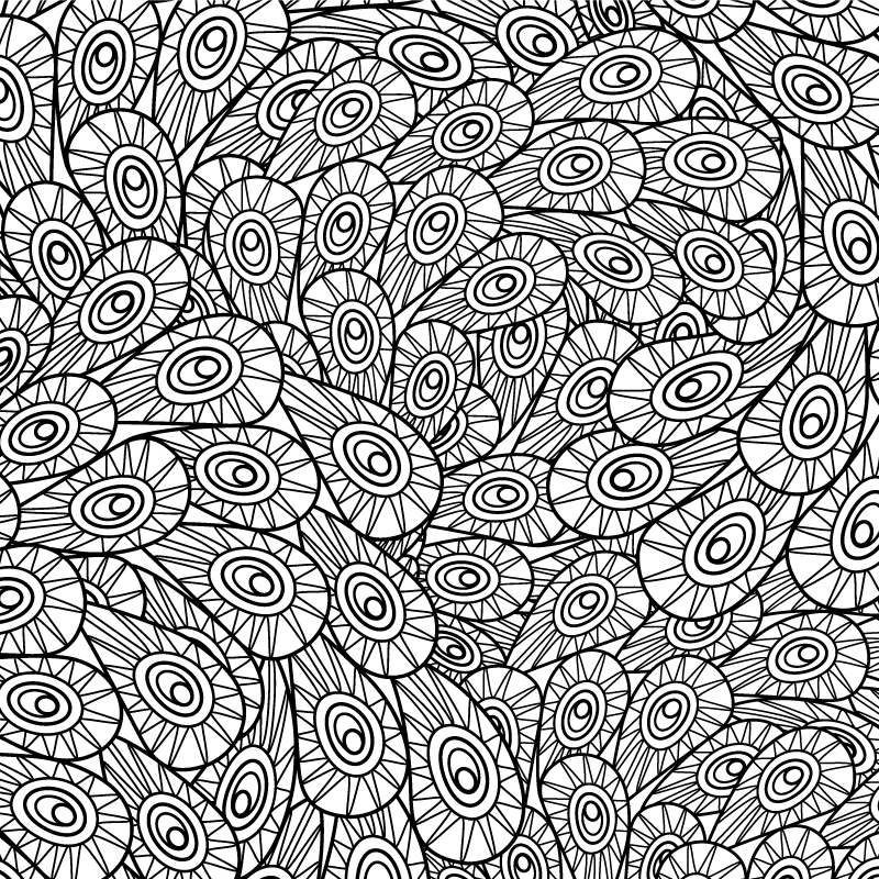 Páv ornament květinový koberec - TenStickers