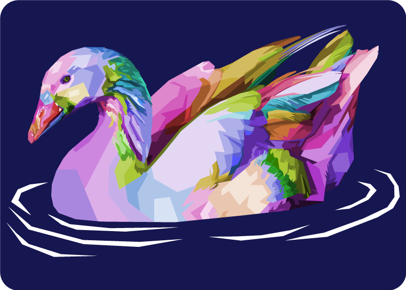 Abstraktní kachní umění Zvířecí vinylový koberec - TenStickers