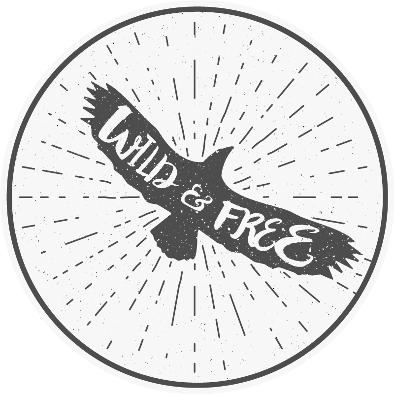 Wild&free kruh Vinylový koberec s frázemi - TenStickers