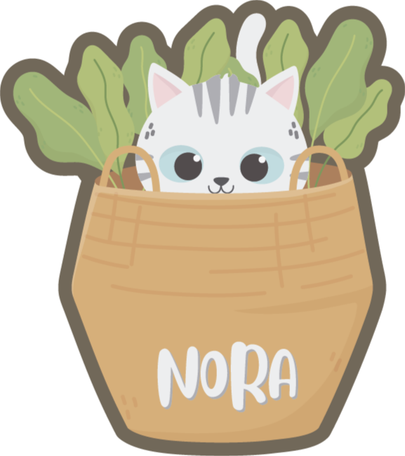 Personalizovaná kočka Vinylový koberec se jmény - TenStickers