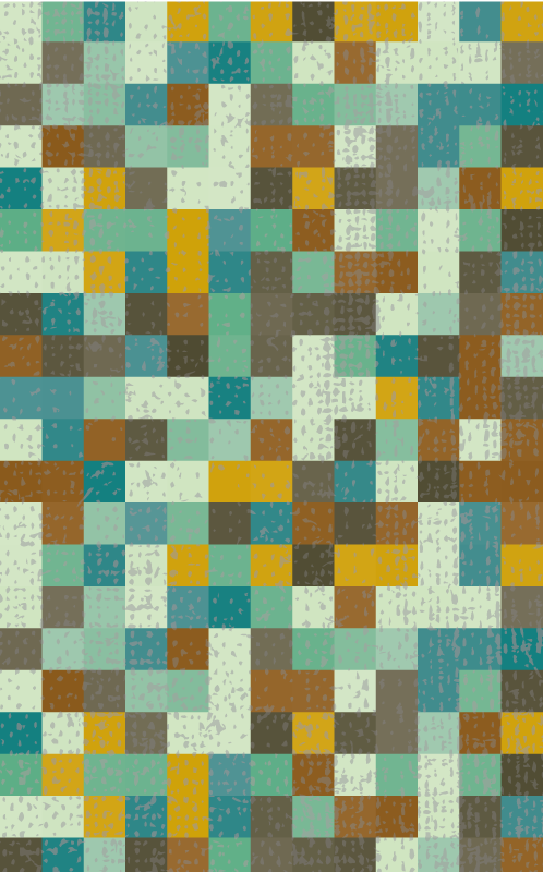 Obývací pokoj vinylový koberec pravidelné čtverce moderní - TenStickers