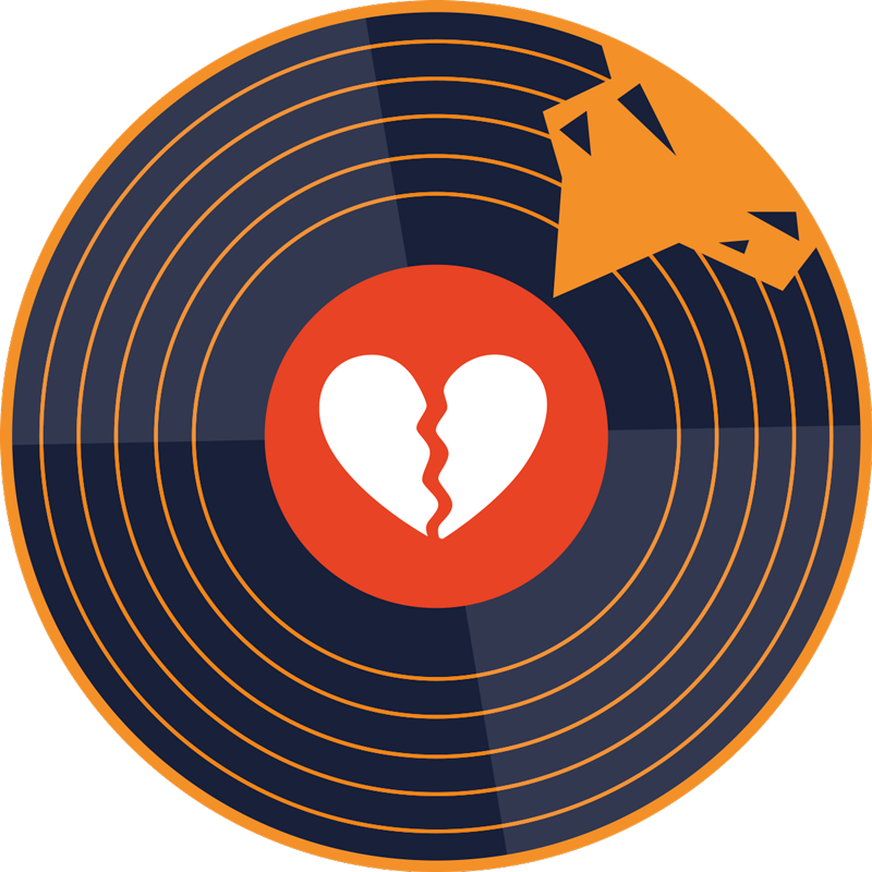 Zlomený srdce vinyl moderní koberec - TenStickers