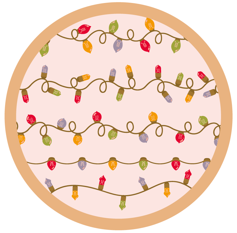 Vánoční osvětlení vánoční stromeček vinylový koberec - TenStickers