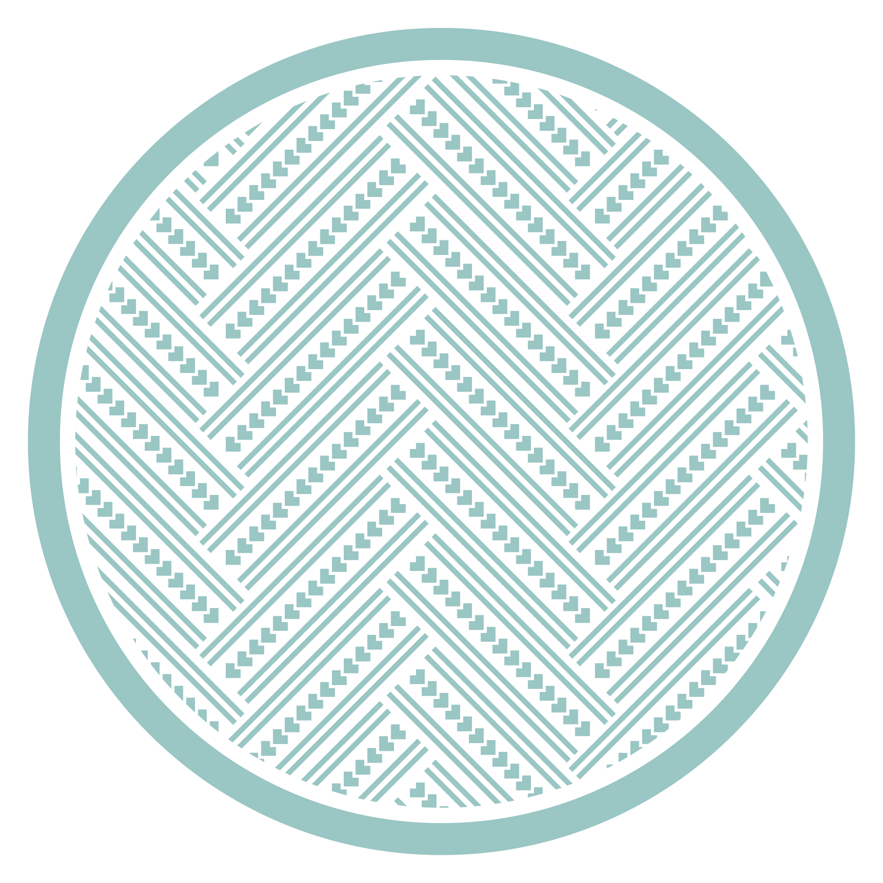 Geometrický vzor kulatý Geometrický vinylový koberec - TenStickers