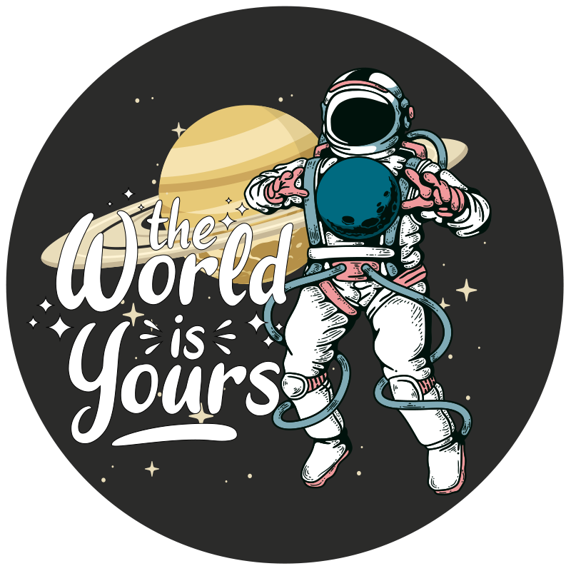 Průzkum astronautů Vinylový koberec pro teenagery - TenStickers