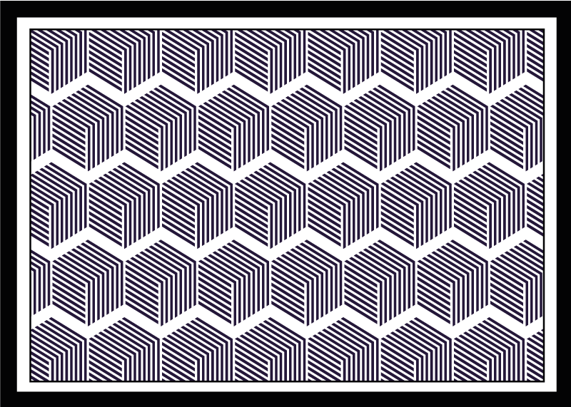 Kubistický kontrast Geometrický vinylový koberec - TenStickers